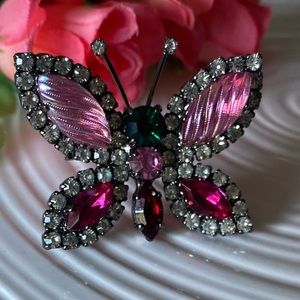 Beautiful Butterfly gemstone broach.